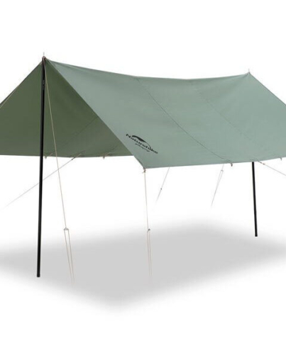 NATUREHIKE-ฟลายชีท-Naturehike-Cotton-Square-Canopy-สีเขียว-Eucalyptus-ผ้าใบแคมป์ปิ้งพร้อมเสา-2-ต้น-รุ่น-NH21YW152-07