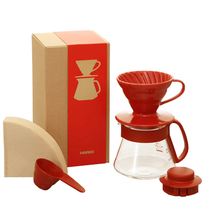 Hario V60 Server Set 01 (Ceramic) Red